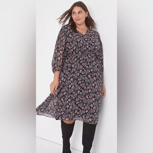 🖤Lane Bryant 3/4 Sleeve V Neck Dress🖤